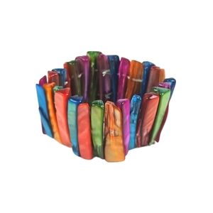 80's Cuff Stretch Bracelet Bright Multicolor